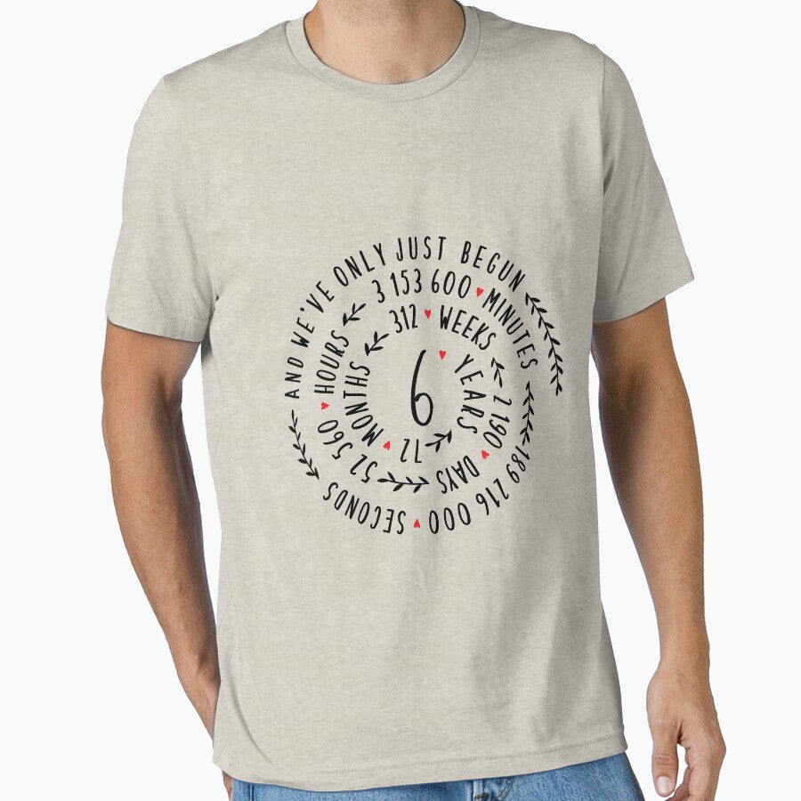 Six Years And We've Only Just Begun Couple Tee Shirts, Phone Cases And Other Gifts by MemWear