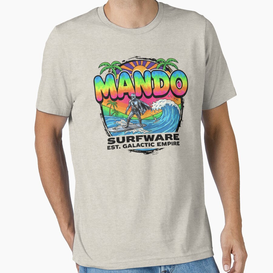 Surf up Mando by Wazzabear Studio