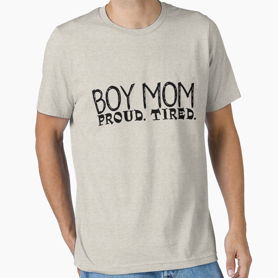 Funny Boy Mom Proud  to be mom mama new boy tired mother mode by SunnyDayPrints