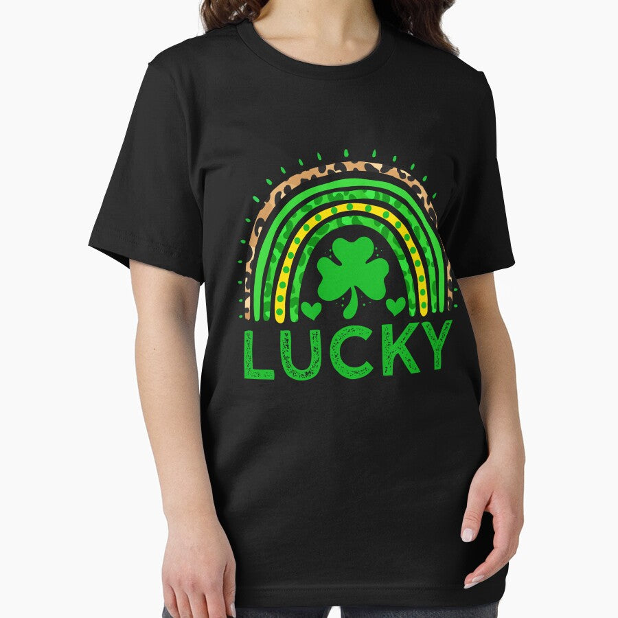 St Patricks Day Rainbow Lucky Teacher Women St Patricks Day T-Shirt by Cooltees4u1