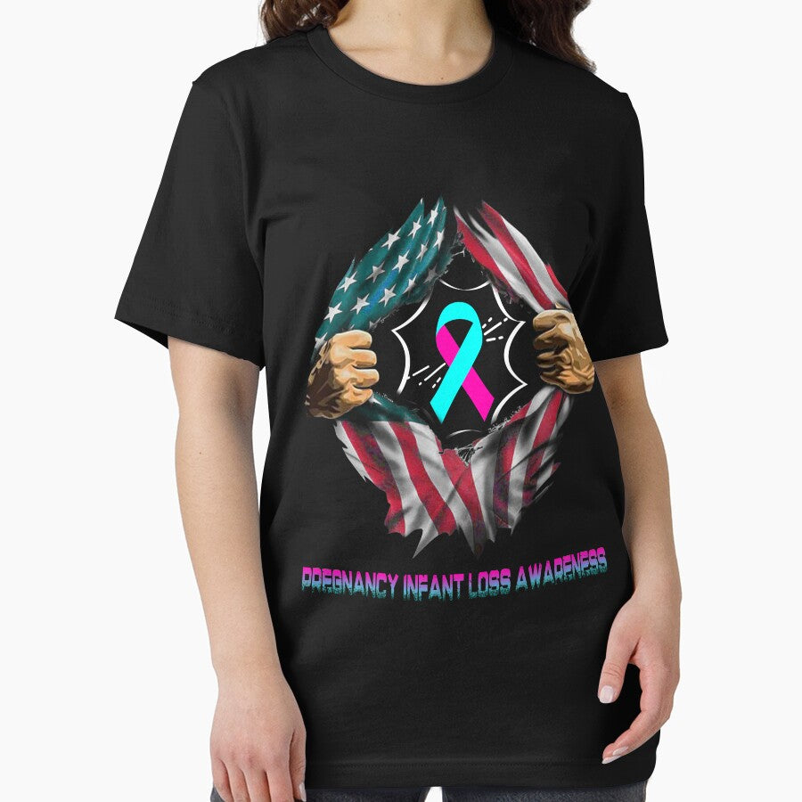 Pregnancy Infant Loss Awareness American Flag by ArangoaStore