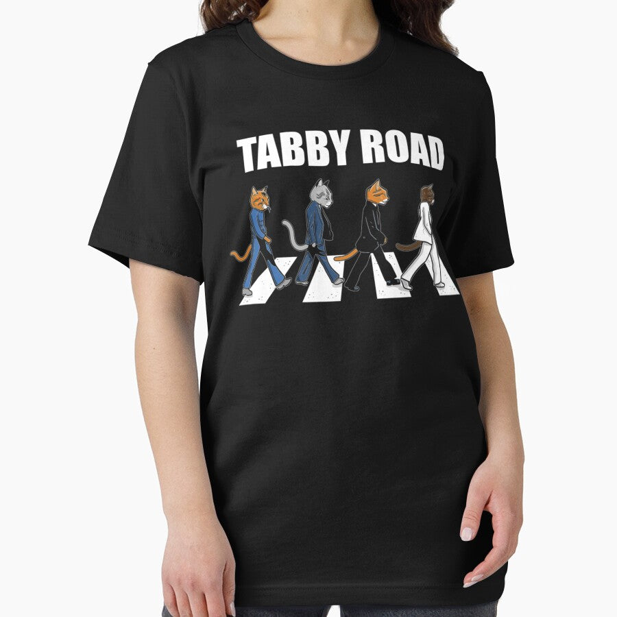 Tabby Road Cats Cool Cat Graphic Tee by JWArtStudio