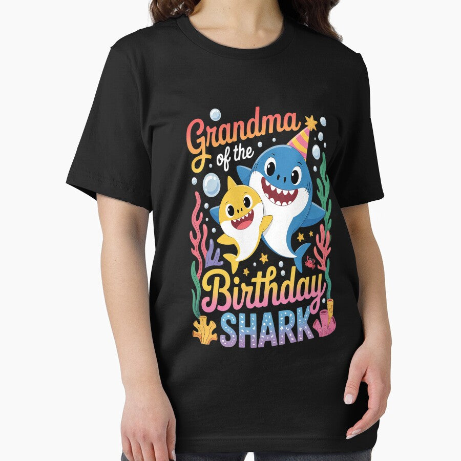Birthday Boy Girl Grandma Of The Birthday Family Shark by kakashinn