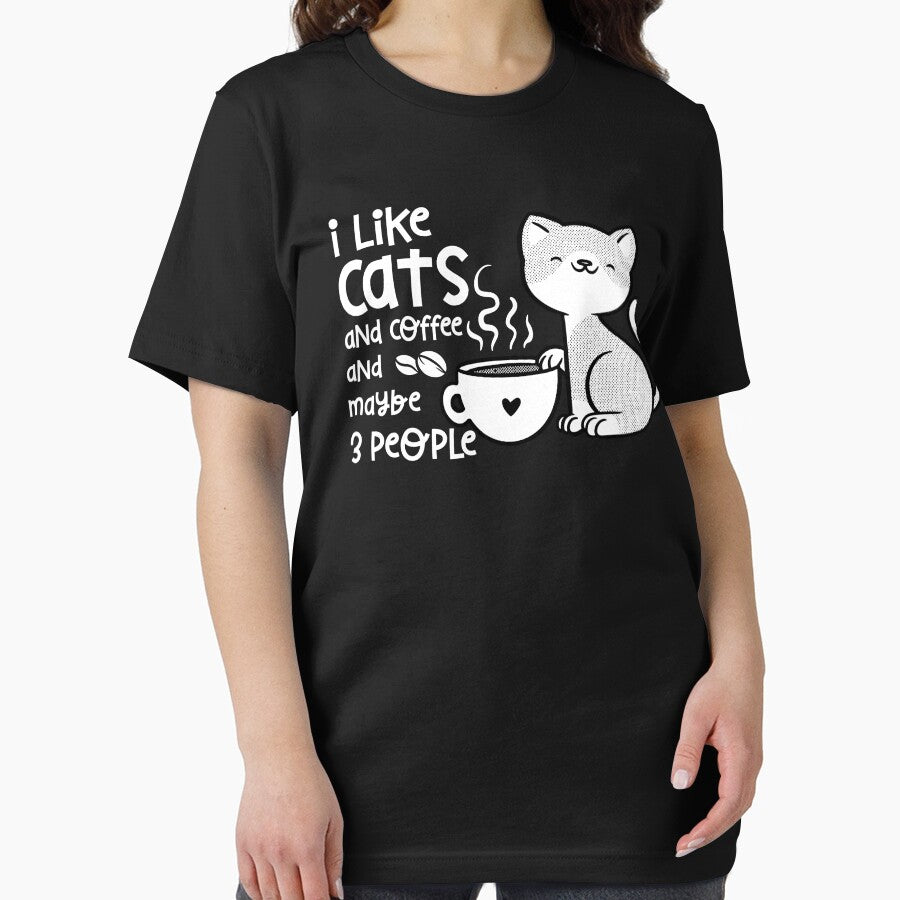 Cute Cats Coffee and 3 People Shirt by LarryMBrown