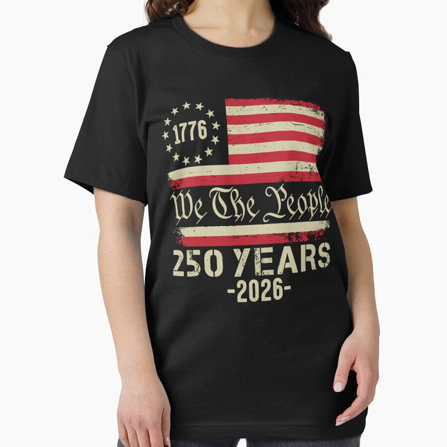 Vintage We The People America 250th Anniversary 1776-2026 USA Flag by jakaun