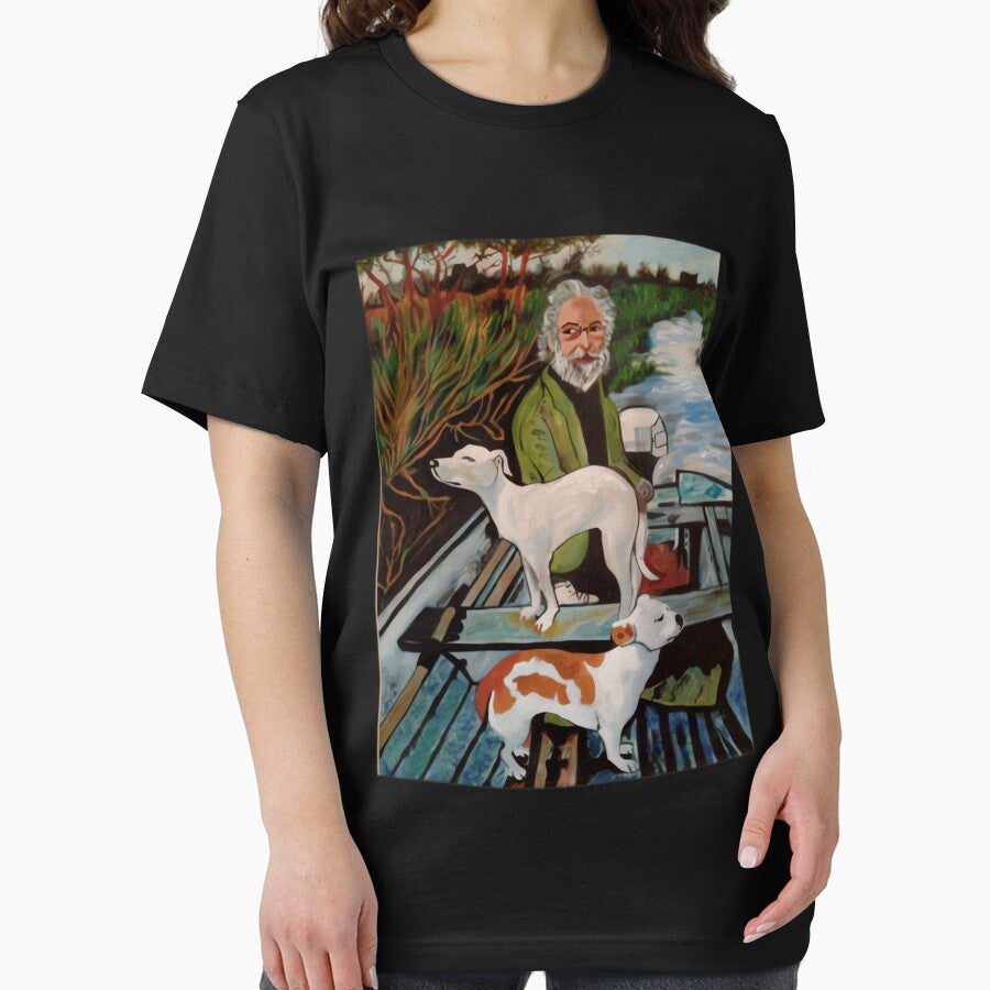 New Goodfellas Painting Old Man with Two Dogs Men by aldiqssurugam