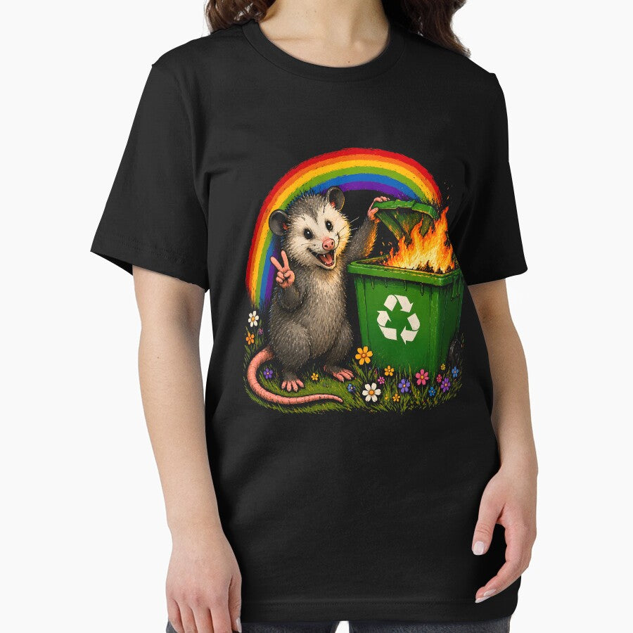 Possum Rainbow Dumpster Fire by JODYSMORGAN