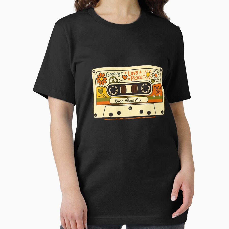 Retro 70s Groovy Aesthetic Cassette Tape - Good Vibes Mix by Far Out Goods