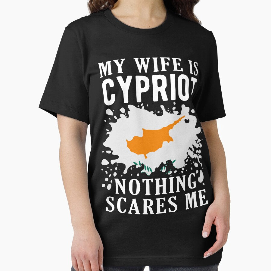 My Wife Is Cypriot Nothing Scares Me Cyprus Flag by OX-tright