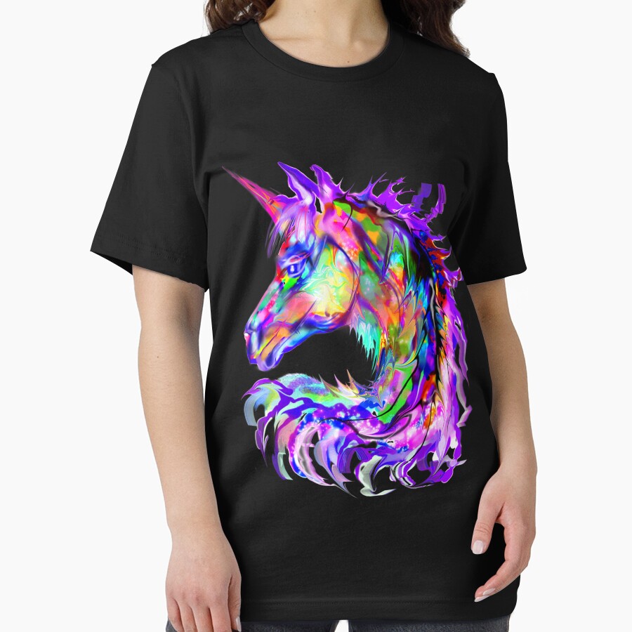 Colorful Rainbow Cute Unicorn Festival Rave Neon Horse Funny Animal Lover by EmilyPippin