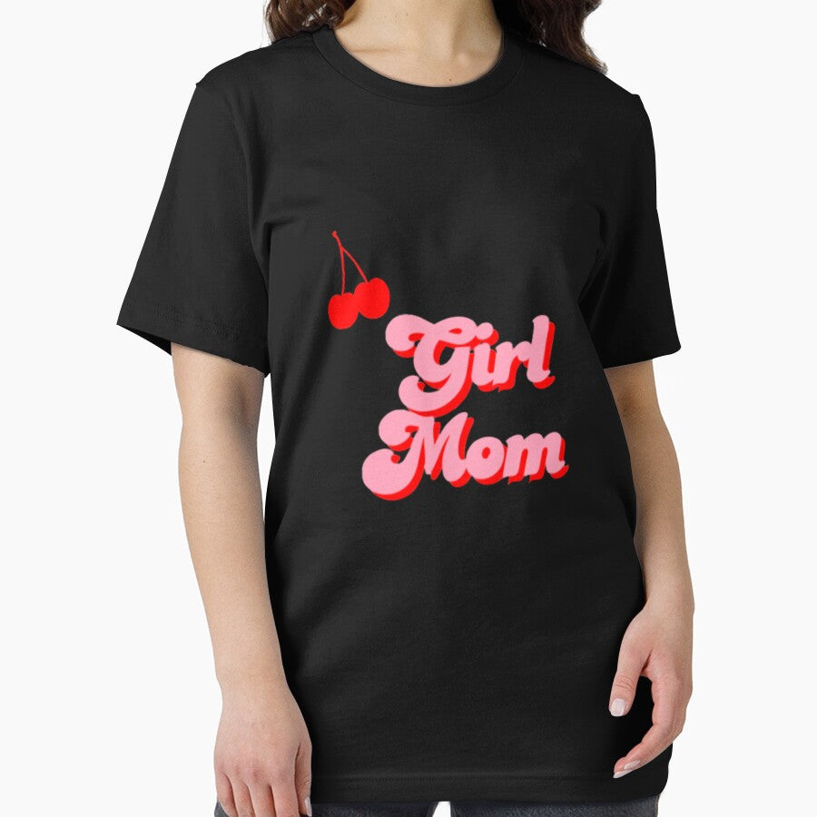 Black pink & Red Retro Cherry Girl Mom Merchandise by itsdessy23