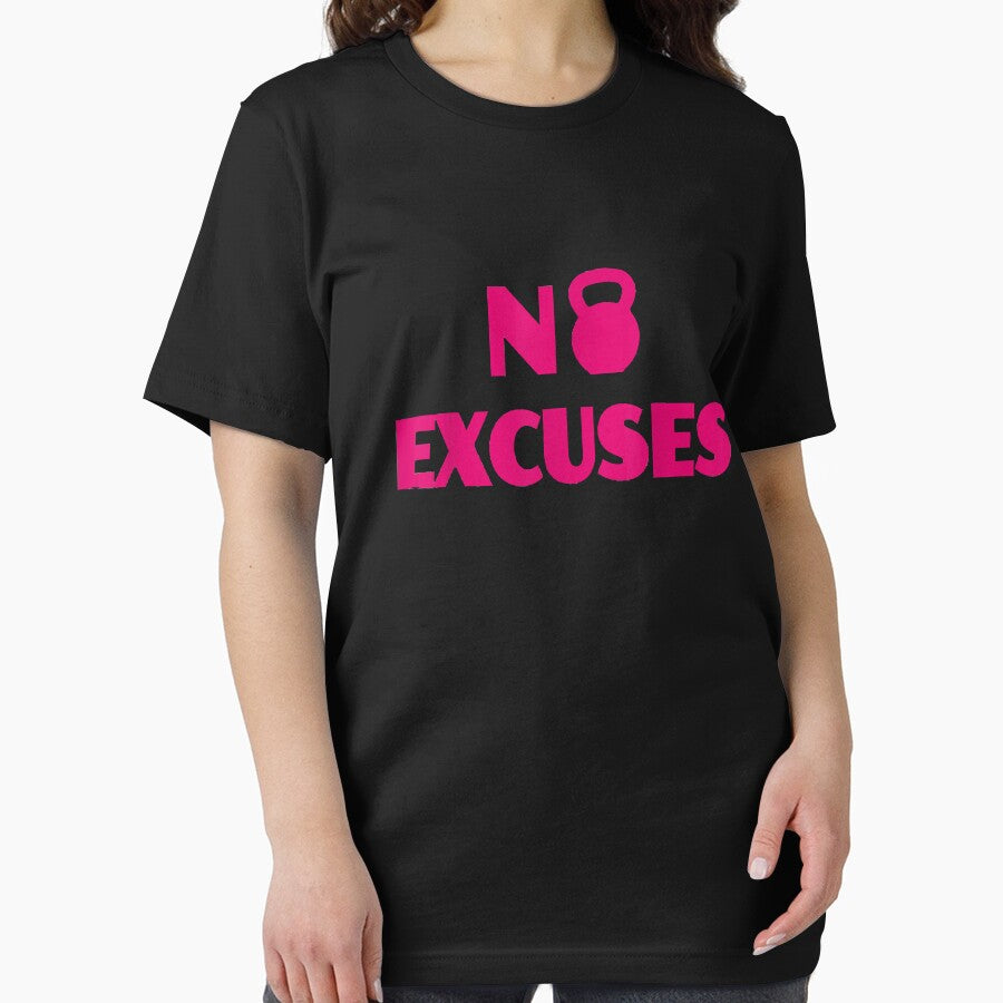 No Excuses Women T Shirt Gym Top Workout T-Shirt T-Shirt by Lukifo-Caster