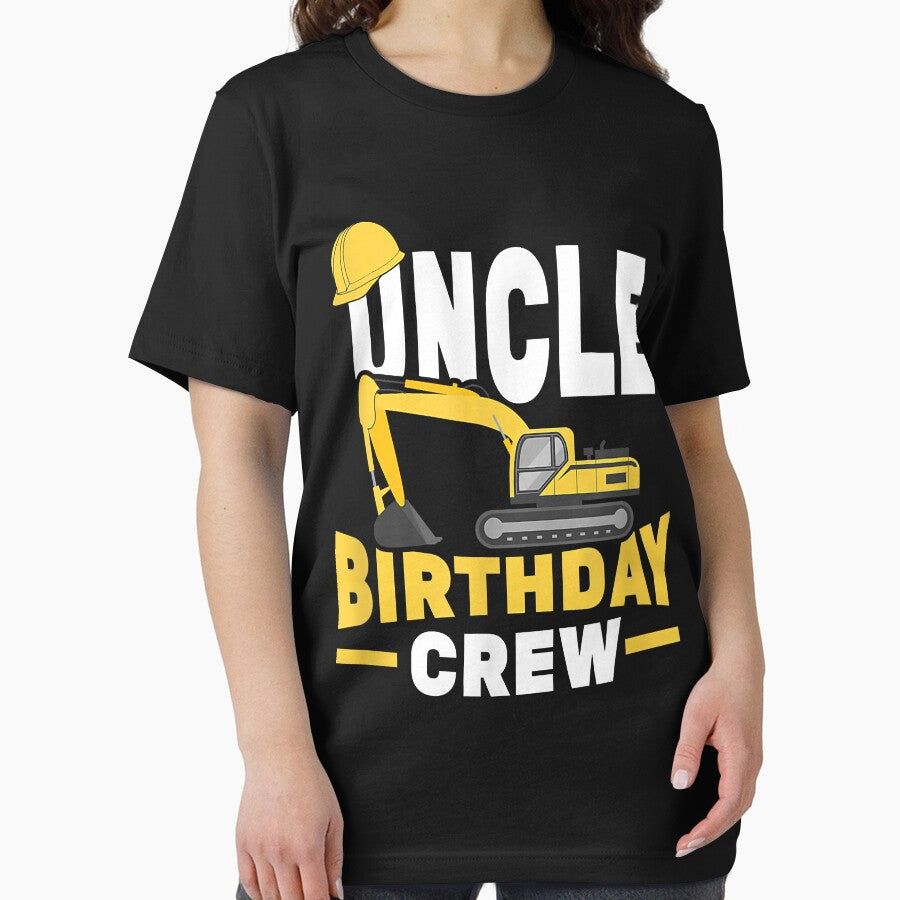 Mens Construction Birthday Party Digger Uncle Birthday Crew by SeppeGoffin