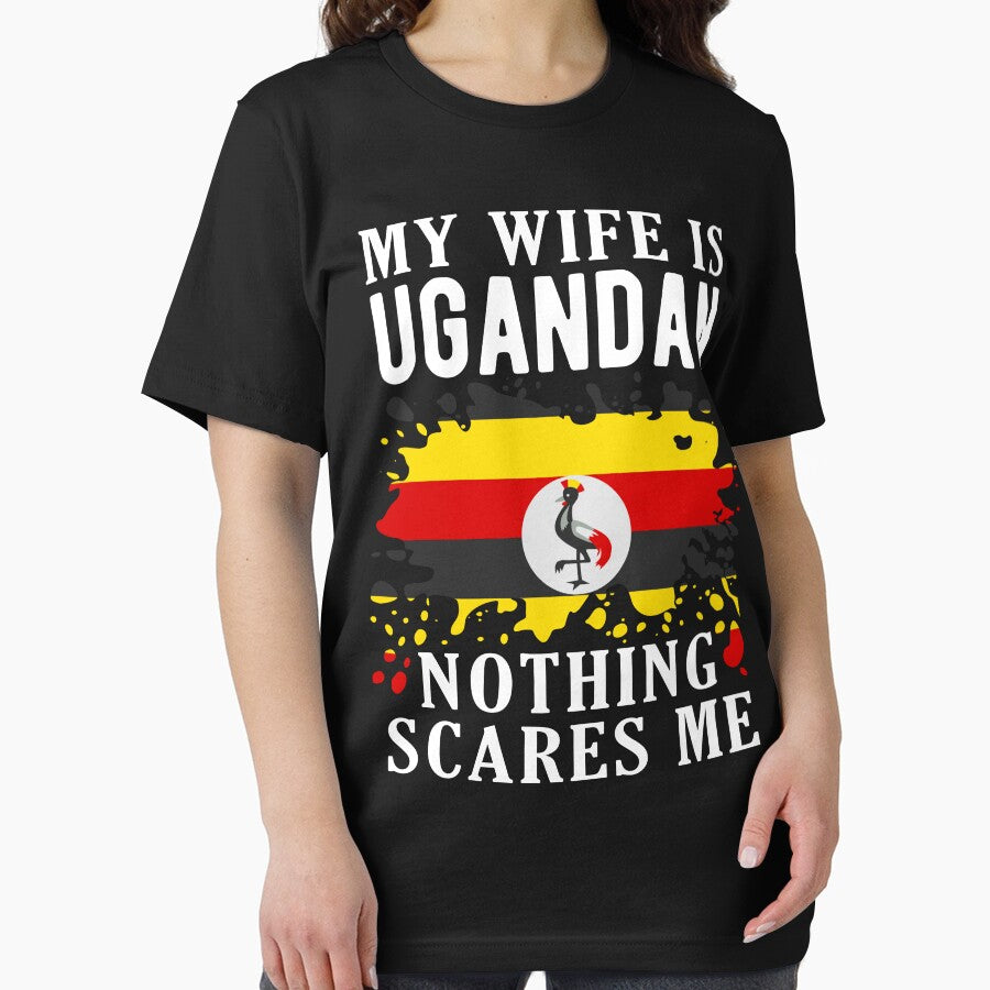 My Wife Is Ugandan Nothing Scares Me Uganda Flag by OX-tright