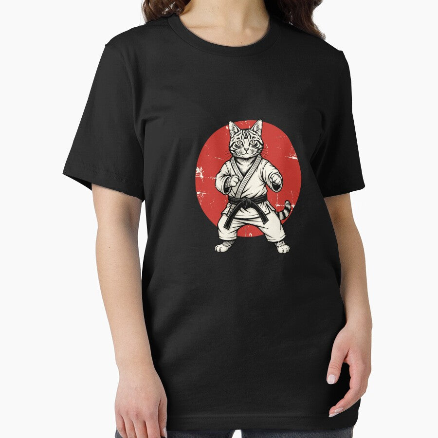 Karate Cat Black Belt Martial Arts Japanese Feline by PopStars1993