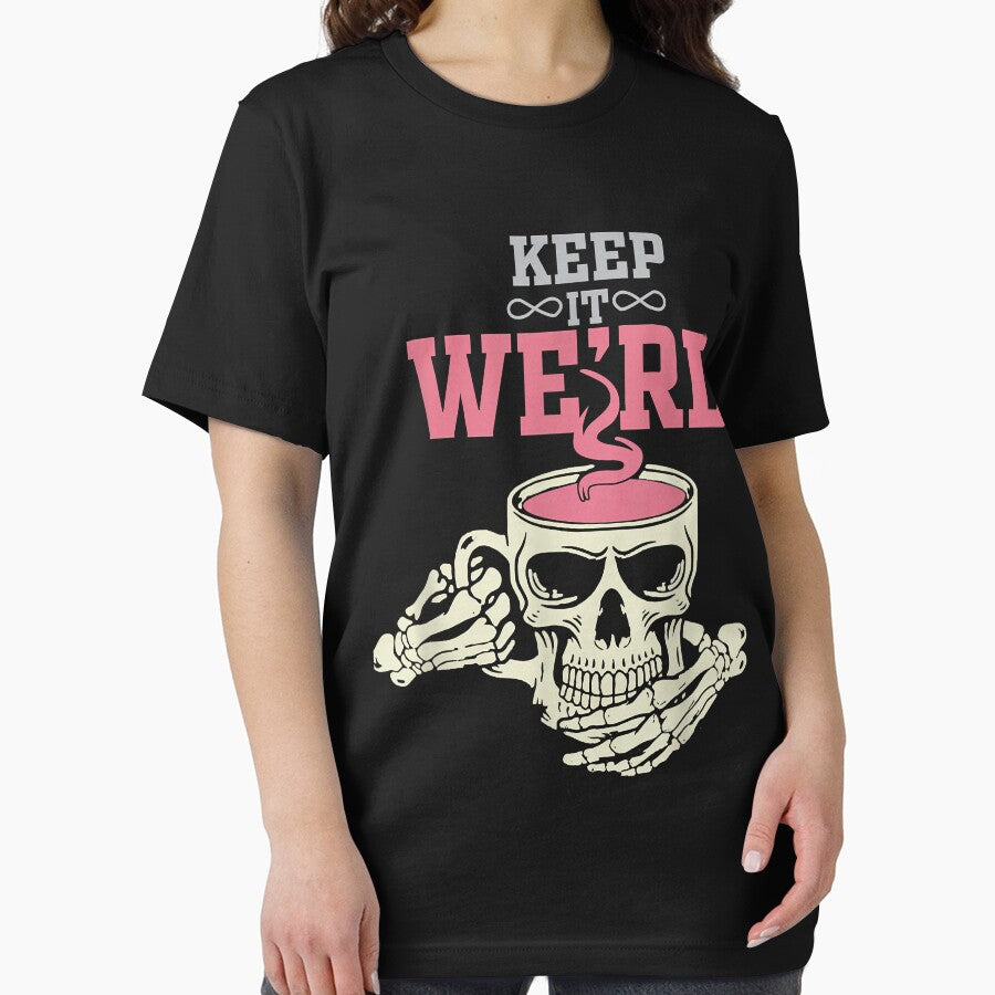 Spooky halloween keep it weird skeleton skull cup by MollieCooper98