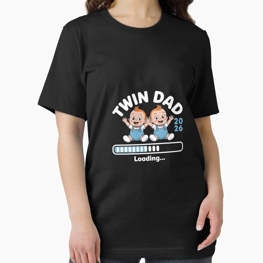 Twin Dad 2026 Loading Cute Baby Boy Pregnancy Announce by CultureSpec