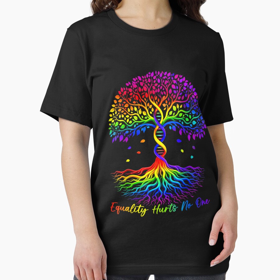 Equality Hurts No One Tree Life Rainbow LGBT Pride Men Women by KristineLi