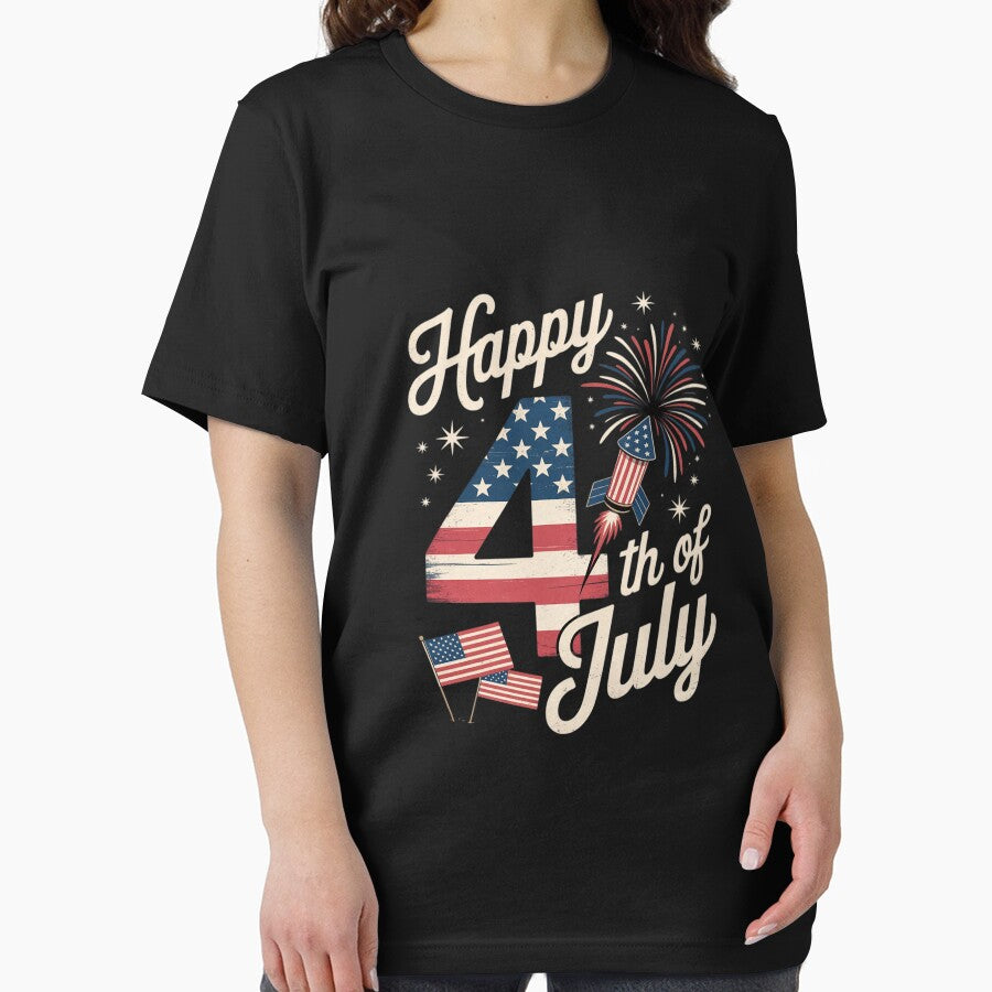 Happy 4th of July Fireworks Patriotic USA Flag by dainegilbert