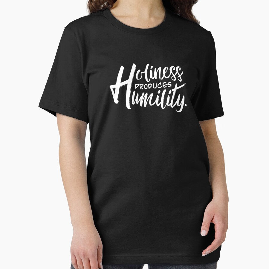 Holiness Produces Humility Christian White Typography by Neeshki