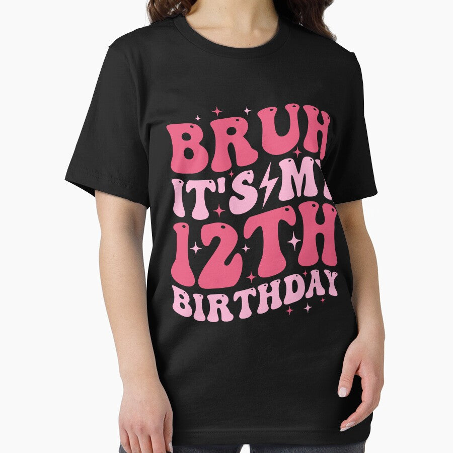 Bruh It's My 12th Birthday Kids Birthday Party Quote by Achrafdesign