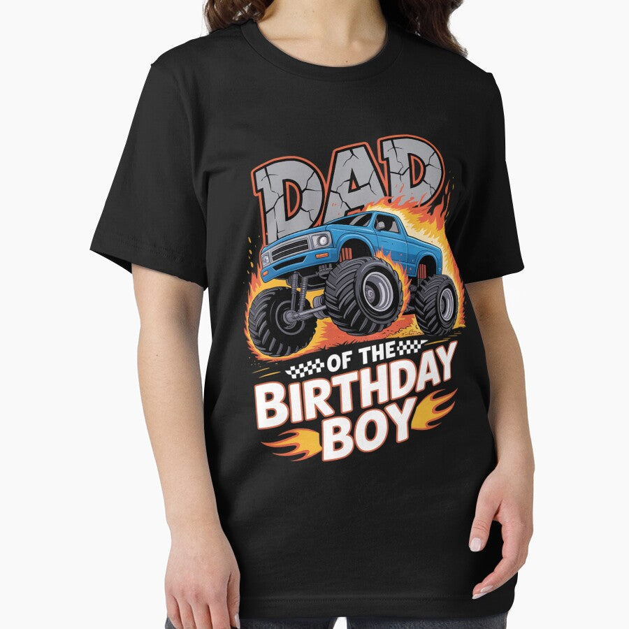Dad Of The Birthday Boy Monster Truck Family Matching Party by genkihikki