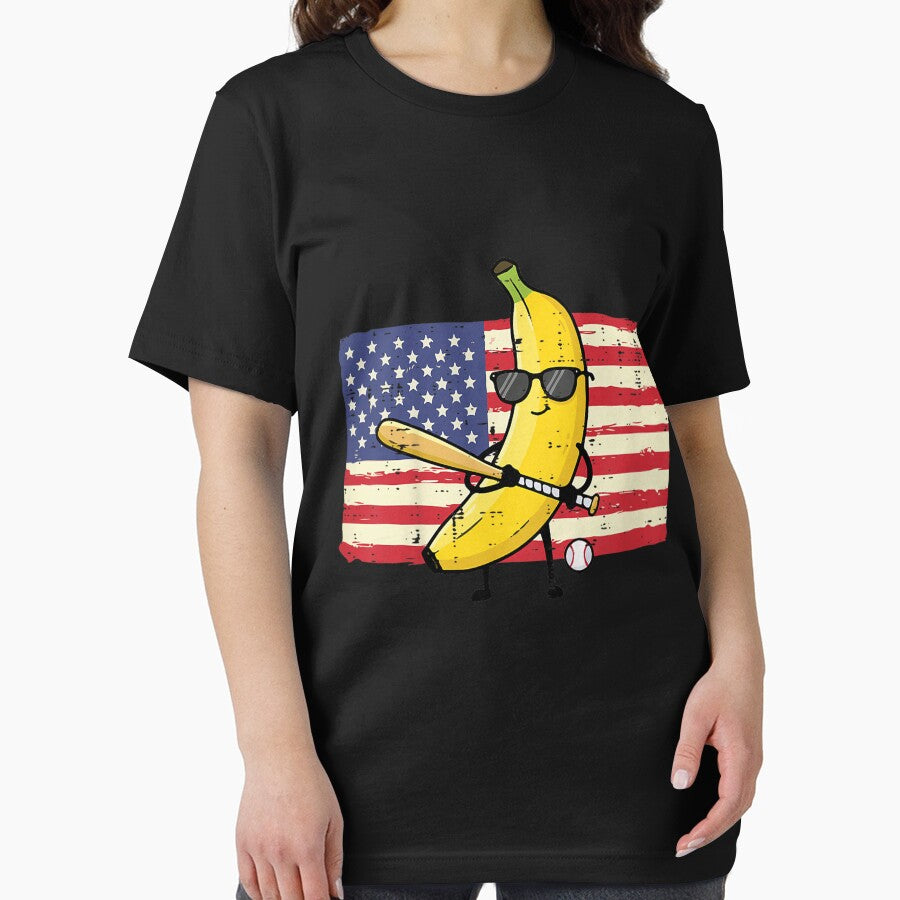 funny banana drip america flag kids youth boys girls by CAnastazyshop