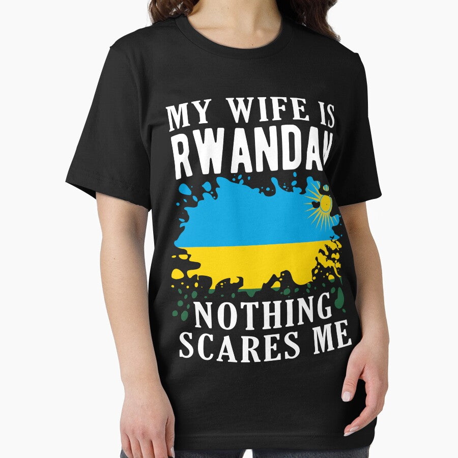 My Wife Is Rwandan Nothing Scares Me Rwanda Flag by OX-tright