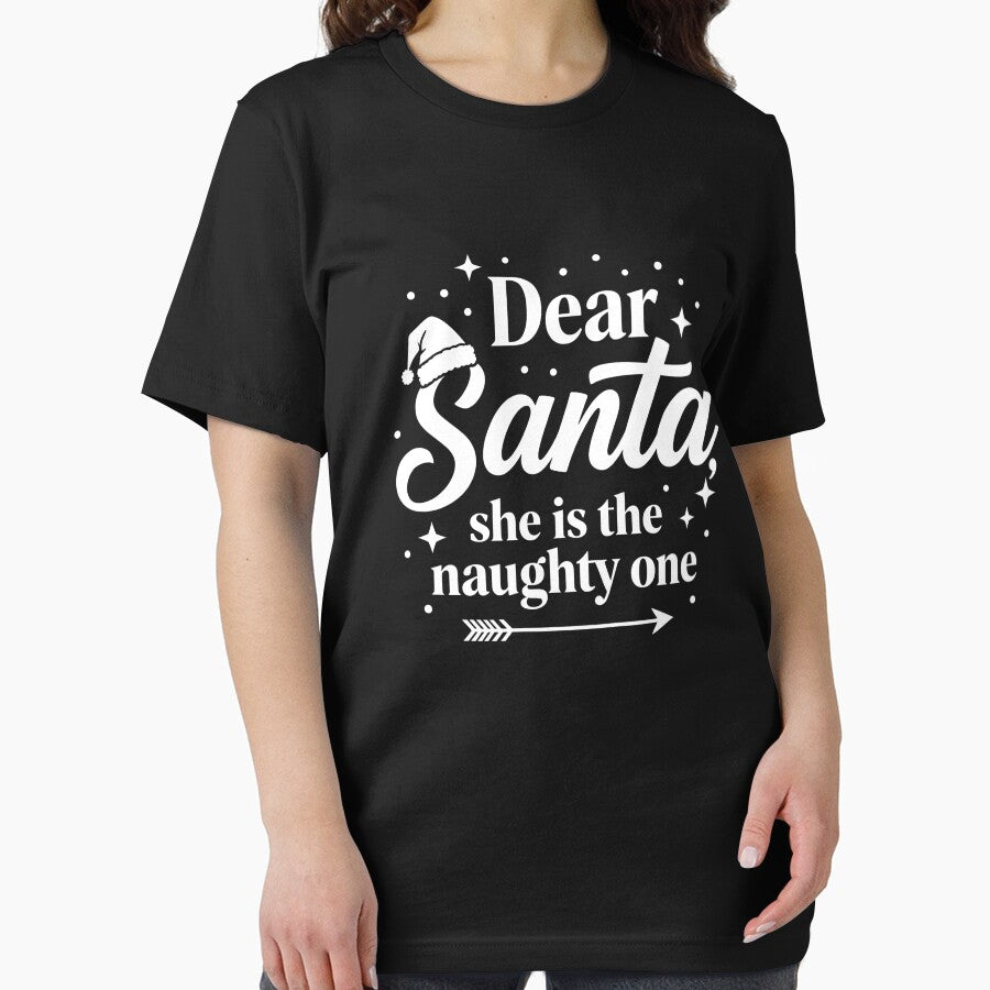 Dear Santa She Is Naughty One Funny - Christmas Couple by Jaanussar