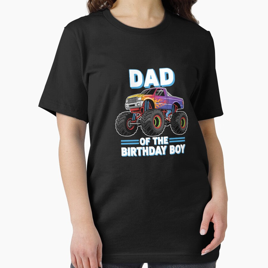 Dad Of The Birthday Boy Monster Truck Father Son Birthday by PopStars1993
