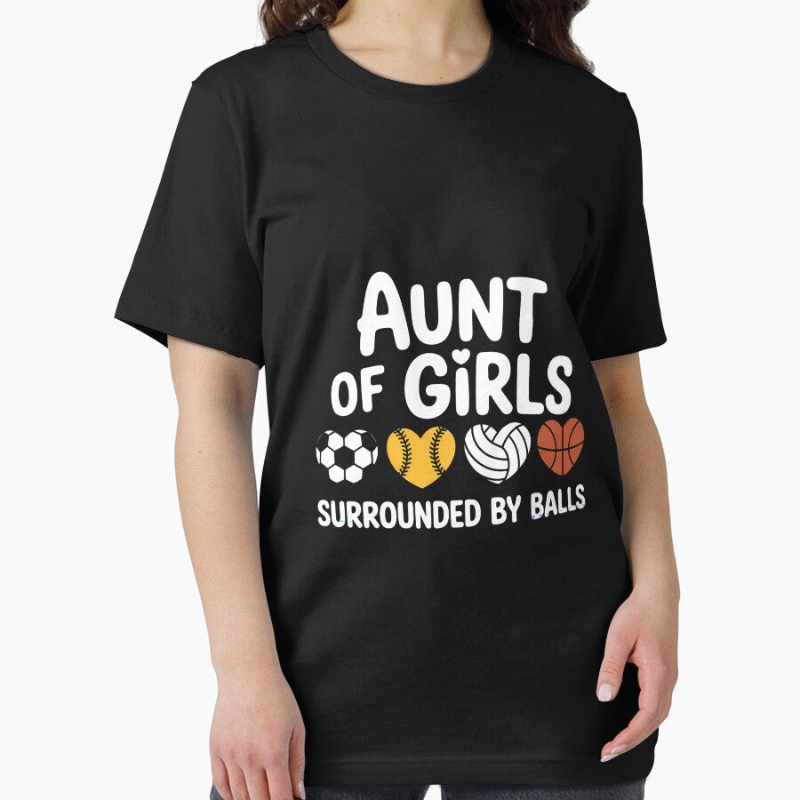 Aunt of Girls Surrounded by Balls Ball AuntDay Birthday Kids Boys Girls by silladive
