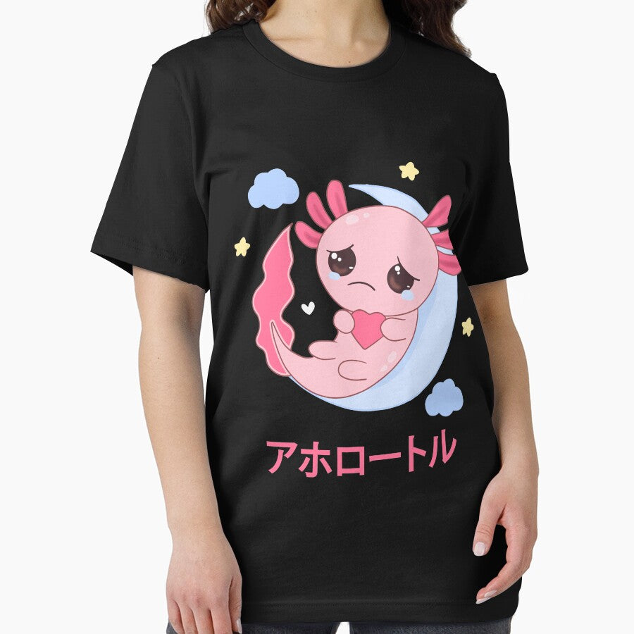 Axolotl Shirt Kawaii Japanese Anime Aesthetic Sad Axolotl by IEXART