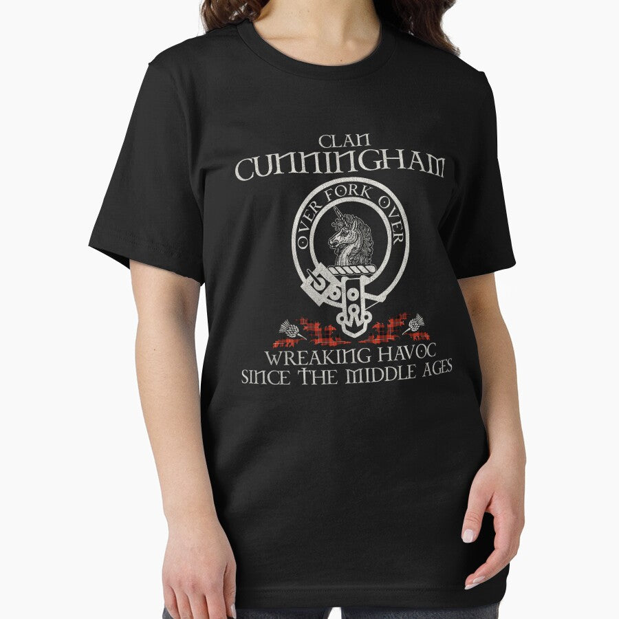 Clan Cunningham crest Scottish surname tartan Thistle vintage by Clan1093