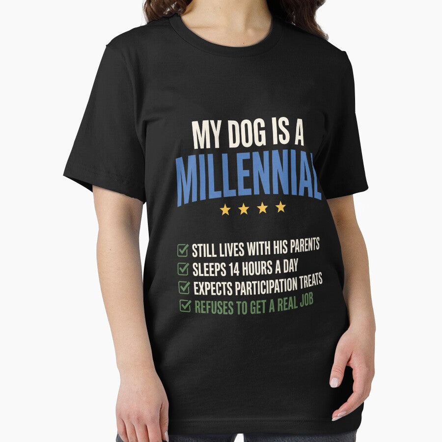 My Dog Is A Millennial Funny Dog Owner Pet Parent Humor by SofenArt
