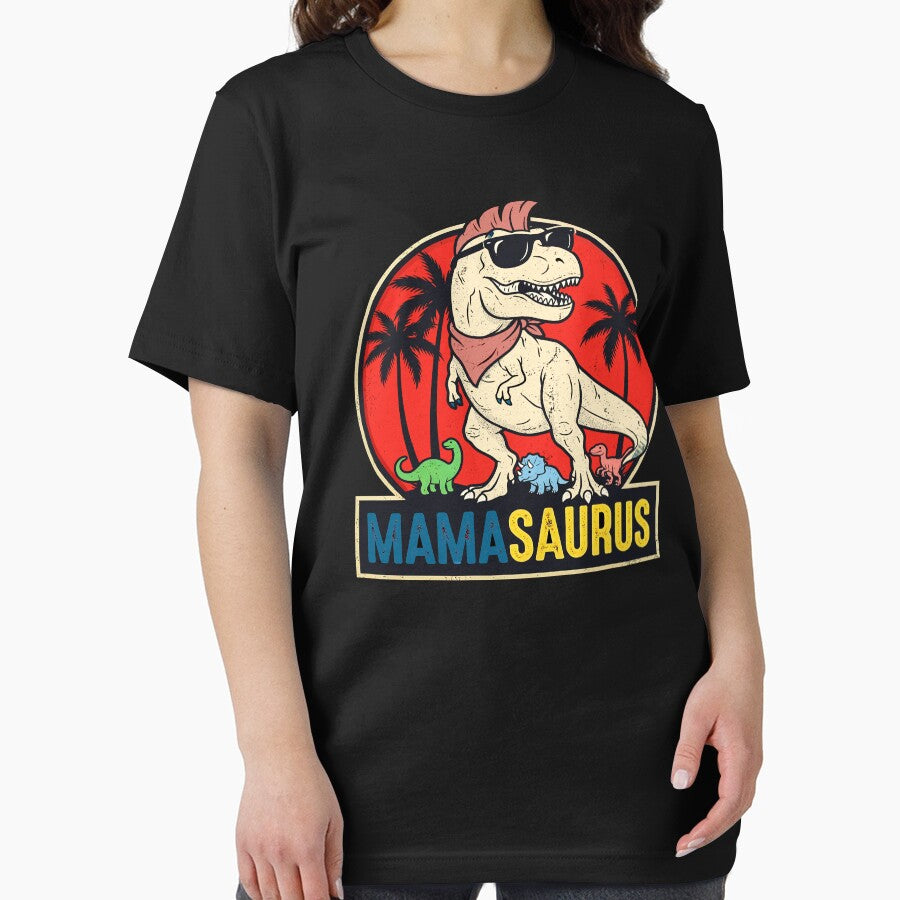 Mama saurus T rex Dinosaur Funny Mama Saurus Mother's Family by gear-posters