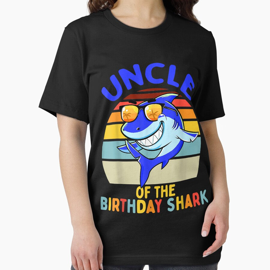 Mens Uncle of the Shark Birthday Matching Family by SeppeGoffin