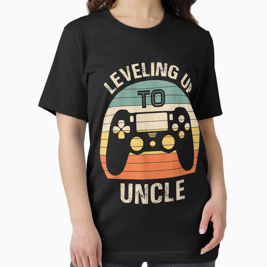 Leveling up to uncle 2021 funny video gamer vintage men by SeppeGoffin