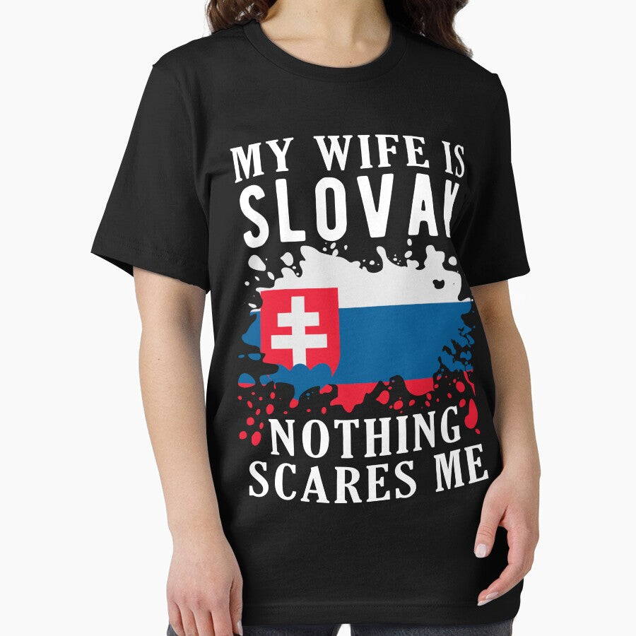 My Wife Is Slovak Nothing Scares Me Slovakia Flag by OX-tright