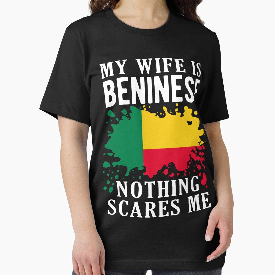 My Wife Is Beninese Nothing Scares Me Benin Flag by OX-tright