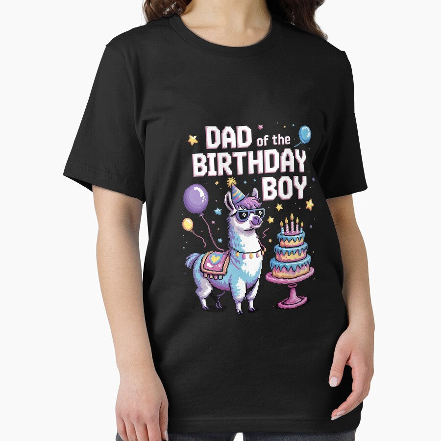 Dad Of The Birthday Boy Llama Pinata Family Matching Party by DigitaldeligArt
