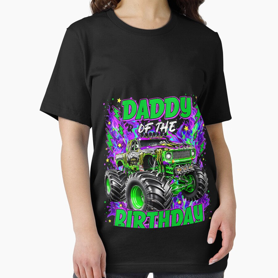 Dad and Mom Daddy of The Birthday Boy Monster Truck Boy by CriseldaBruning
