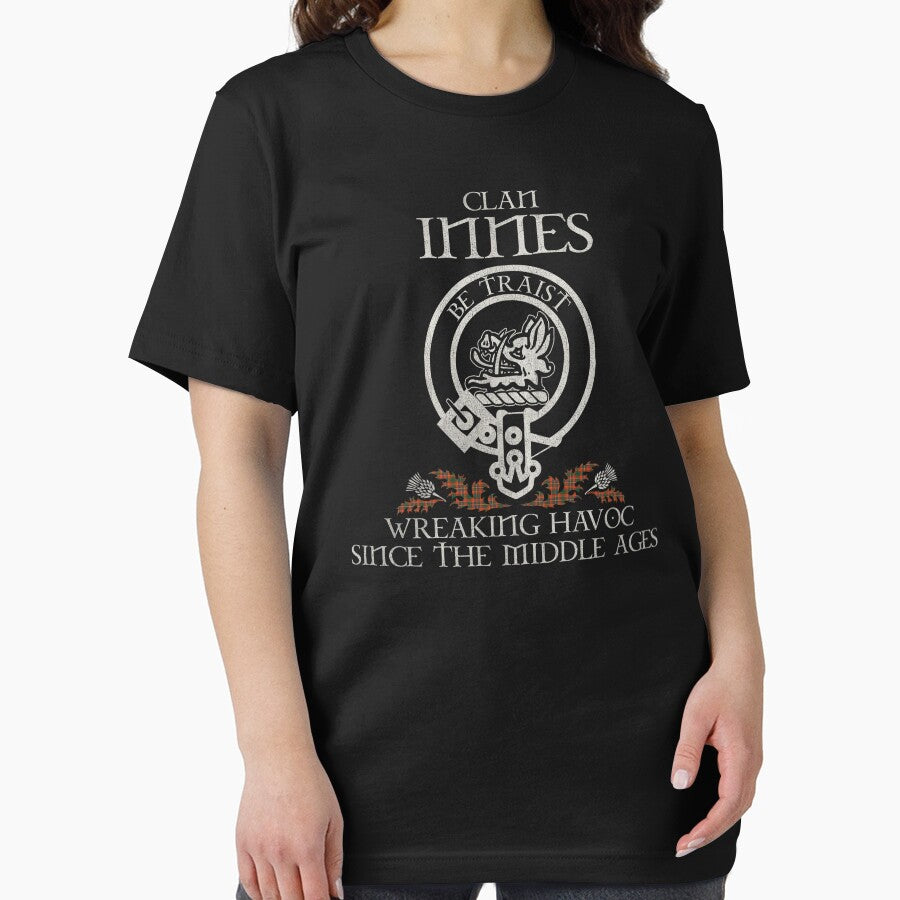 Clan Innes crest Scottish surname tartan Thistle vintage by Clan1093