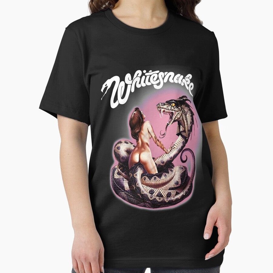 Girl and snake whitesnake art band gift for fans by Hmtart