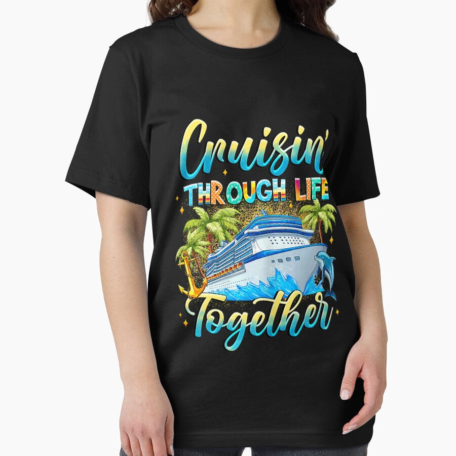 Cruisin Through Life Together Husband and Wife Cruise Couple by KristineLi