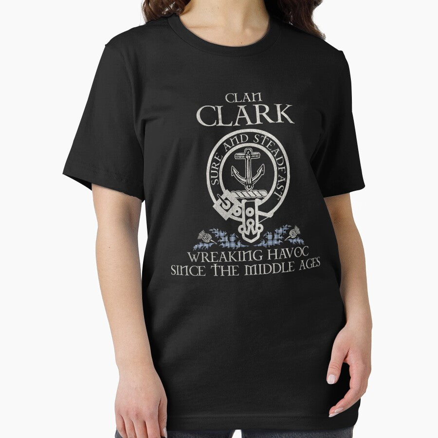 Clan Clark crest Scottish surname tartan Thistle vintage by Clan1093