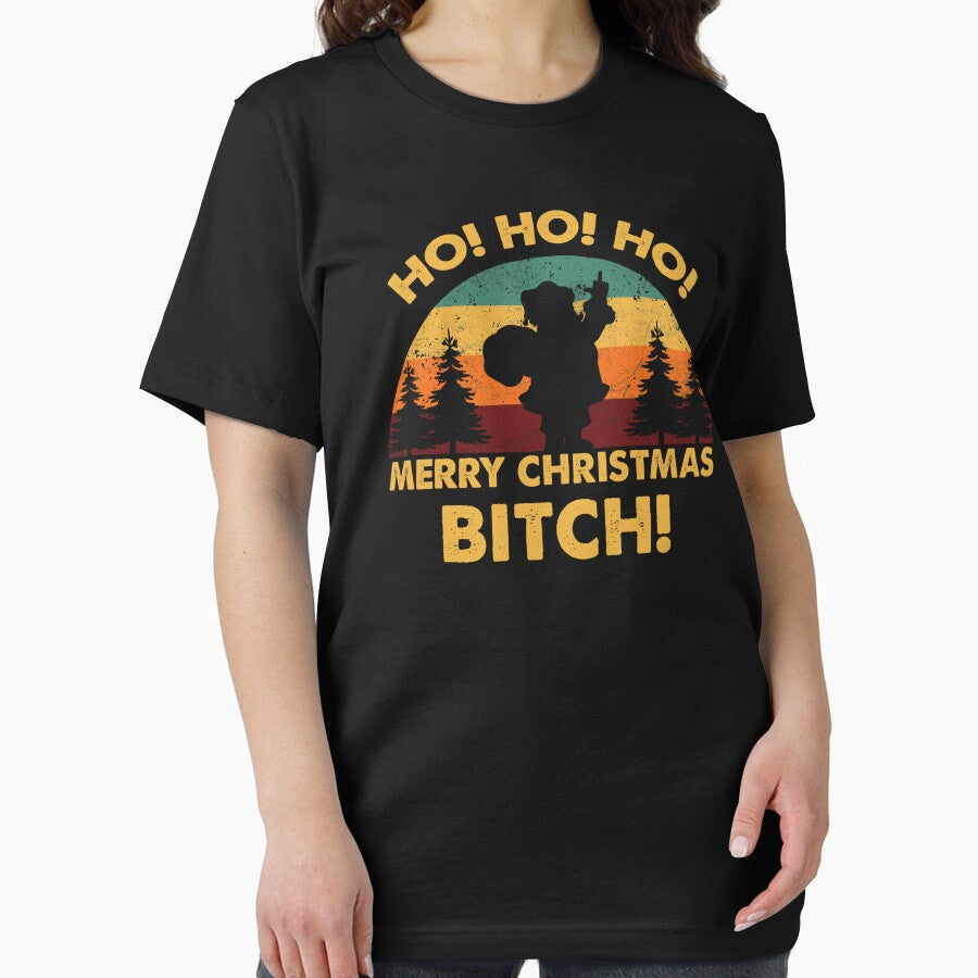 Vintage Retro Merry Christmas Bitch by Whimsical  Thinker