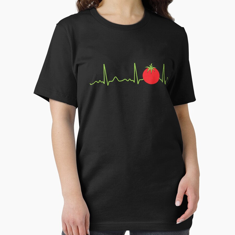 Tomato - heart line, heartbeat, pulse, cardio, EKG by Mohja-Design