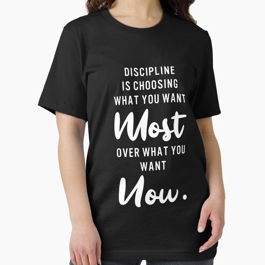 Discipline Is Choosing Motivational Quote Archival Print by Unicorny-Design