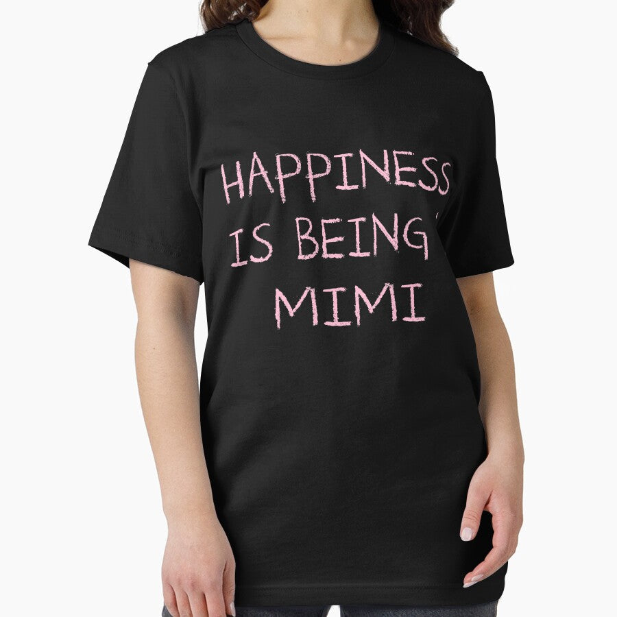 Happiness Is Being A Mimi Grandma Baby Shower Heart Gender Reveal Party Mens Womens T Shirt You Baby Shower Gender Reveal Party Mens Womens T Shirt Funny Cute Gift by arcadetoystore