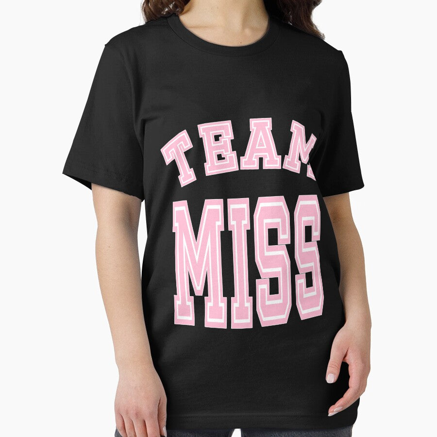 Team Miss Pink Girl Mom Baby Shower Gender Reveal Party Cute Funny Gift by arcadetoystore